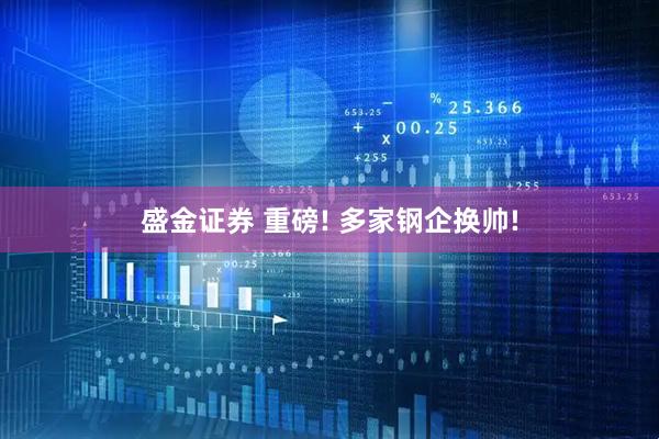 盛金证券 重磅! 多家钢企换帅!